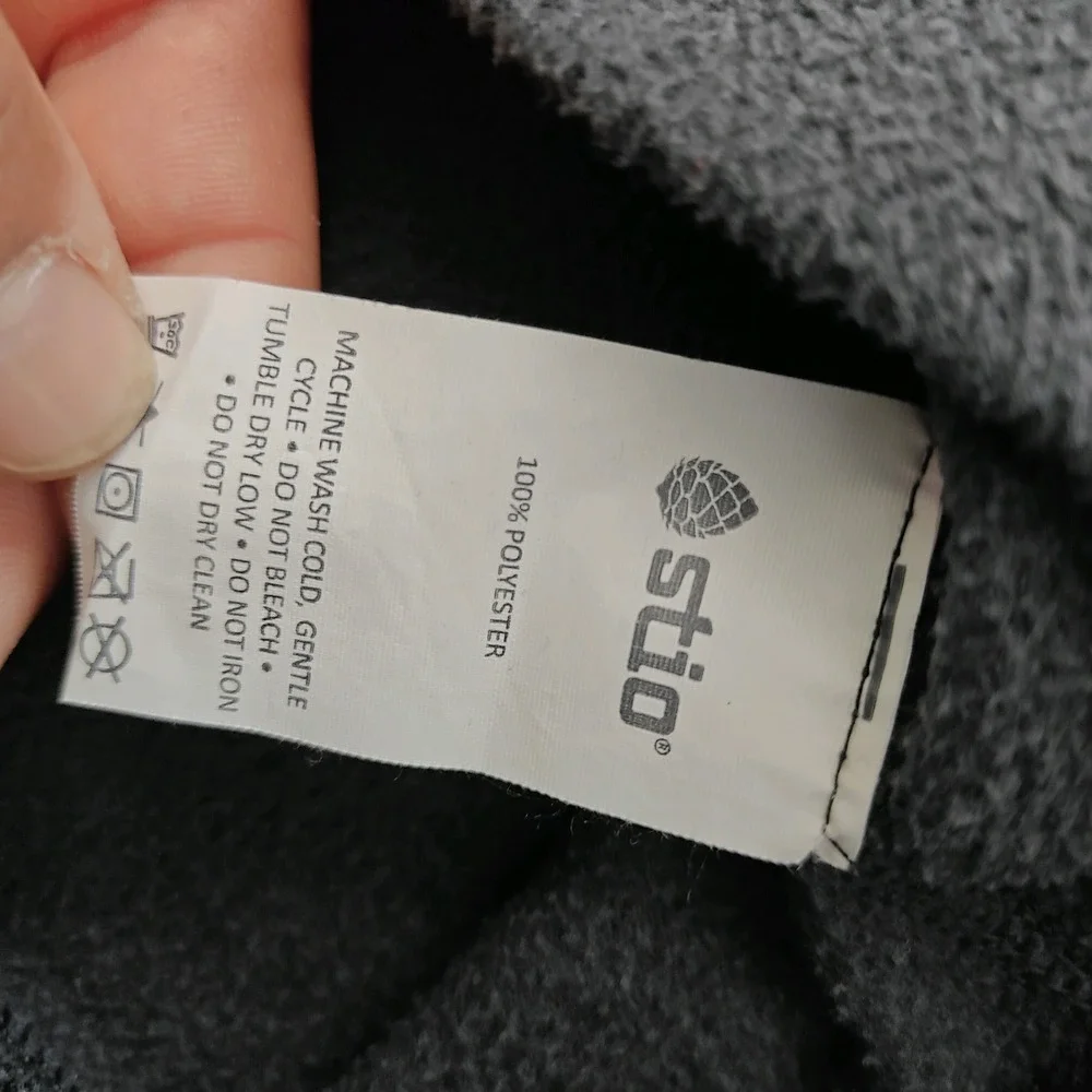 Stio Mens Fleece Crewneck Pullover Sweater Charcoal Gray Size Medium M